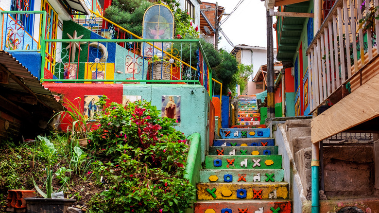 Colorful buildings in South America