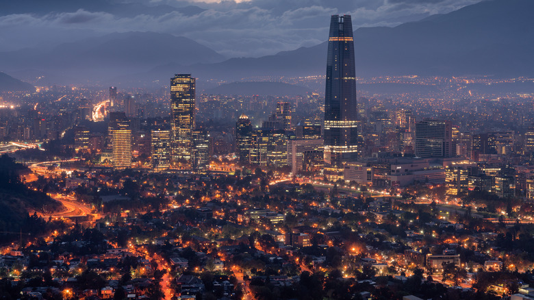 Santiago, Chile at night