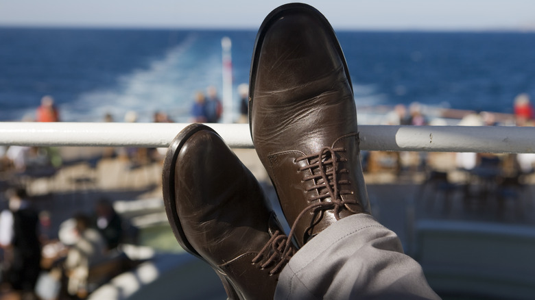 Person chilling on a cruise deck