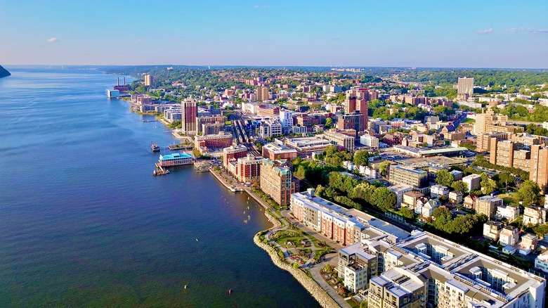 Aerial view of Yonkers, New York