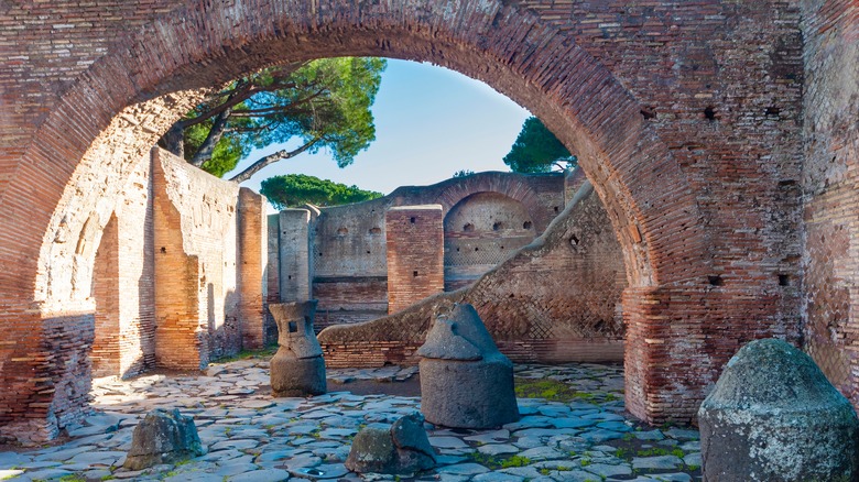 Ancient stone archway, Ostia Antica