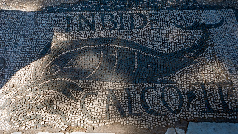 Fishmonger's mural in Ostia Antica