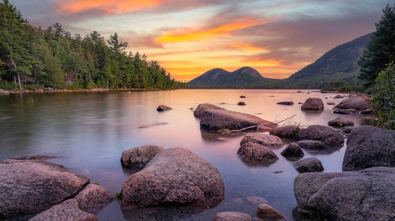 Jordan Pond rocks Acadia National Park