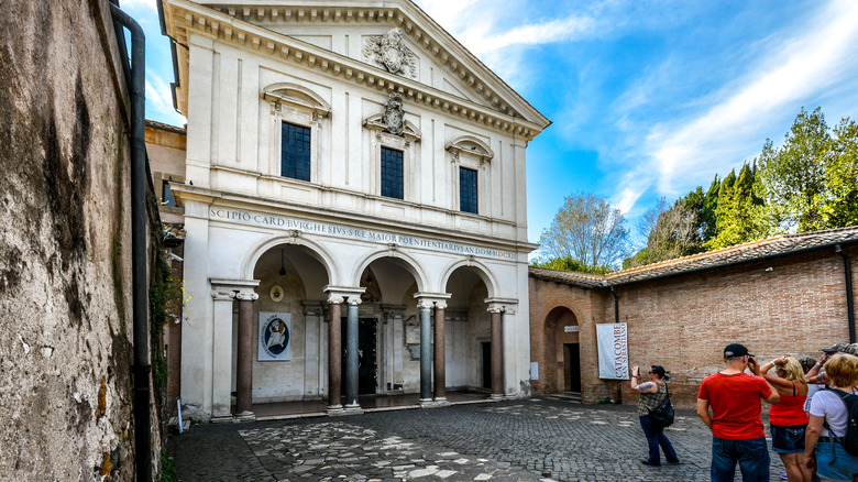 San Sebastiano catacomb entrance facade