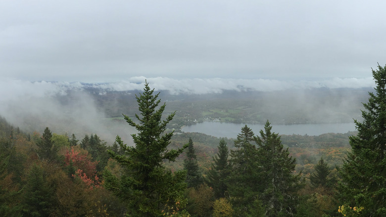 Rainy day in Vermont mountains