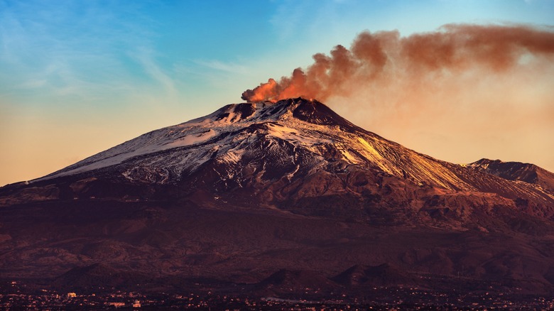 Smoking Mt. Etna in Sicily