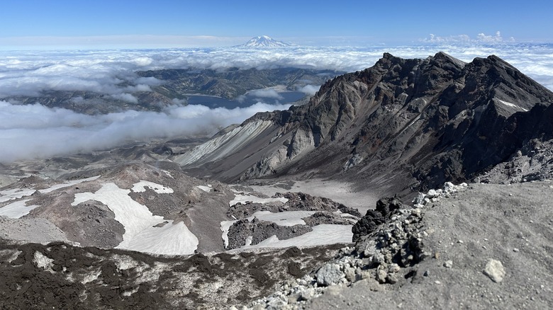 Mount Rainier from the summit of Mount St. Helens