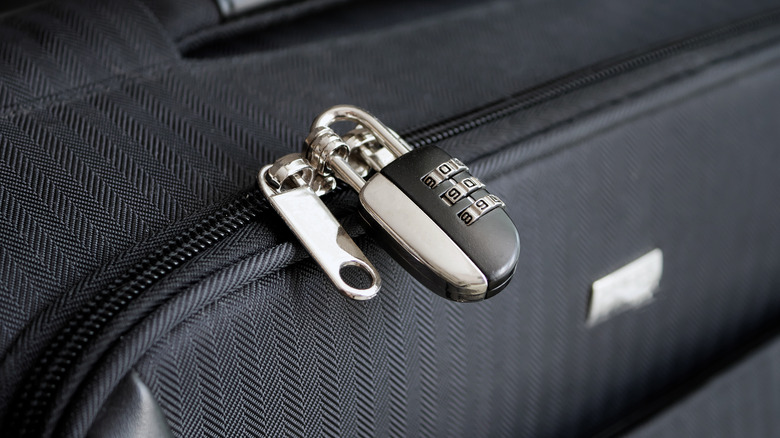 combination lock suitcase