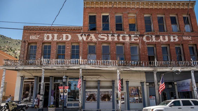 Exterior shot of the Old Washoe Club in Virginia City, NV