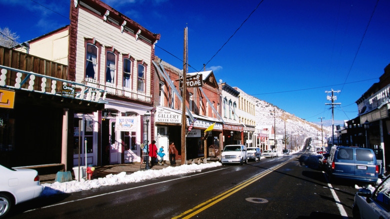 Western-themed main street of Virginia City, NV