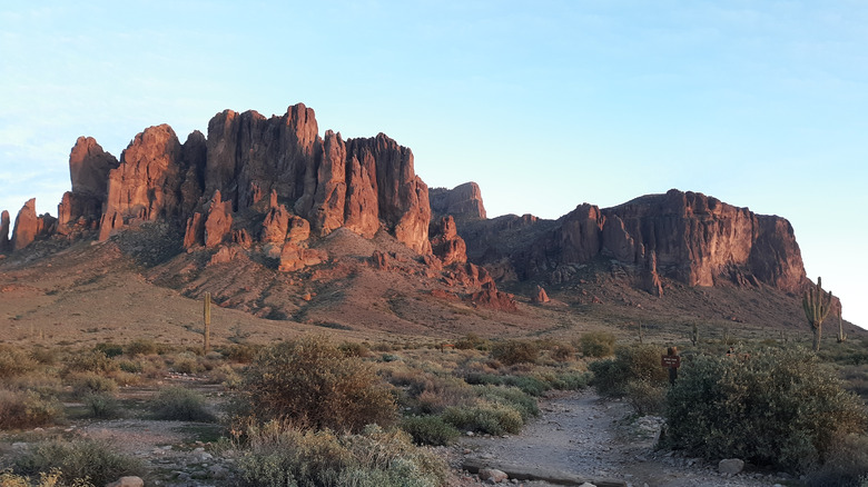 Arizona's Superstition mountains in the daylight