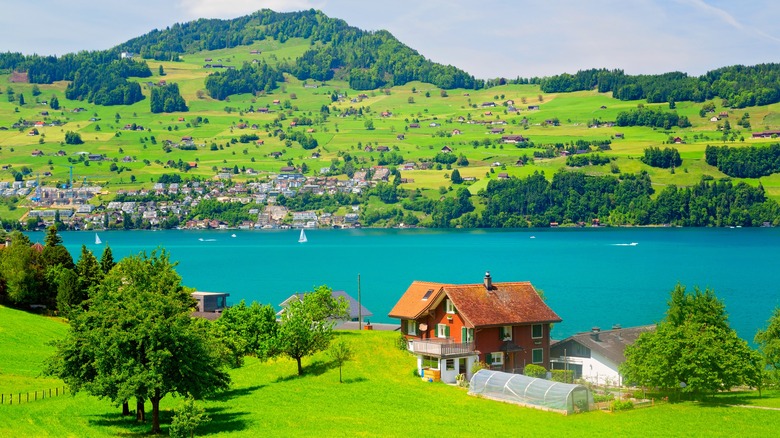 Lake Lucerne in Luzern, Switzerland