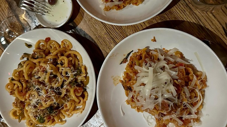 Pasta dishes from Trattoria Ammazzacaffè