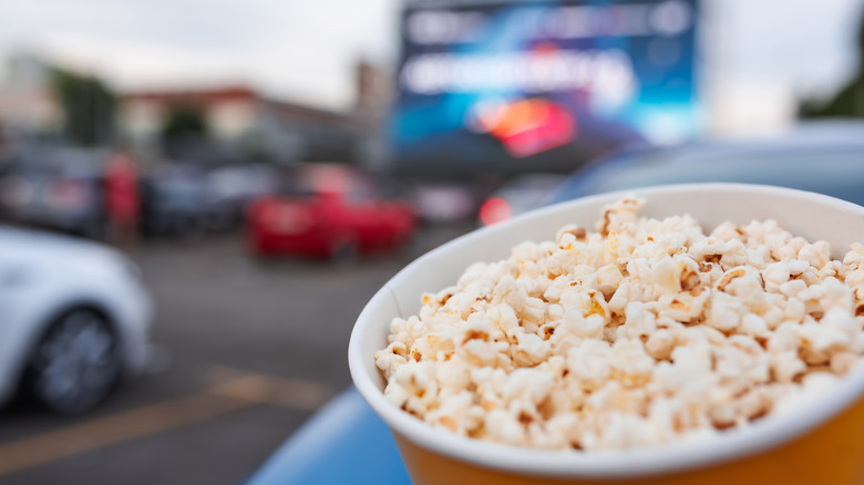 Popcorn at a drive-in theater