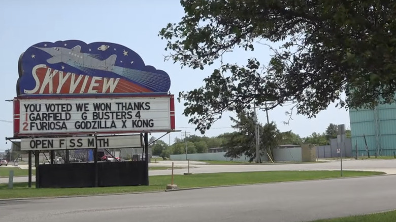 Skyview Drive-In theater sign