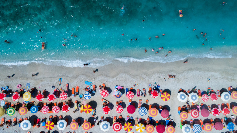 Pasqyra Beach Albania aerial view