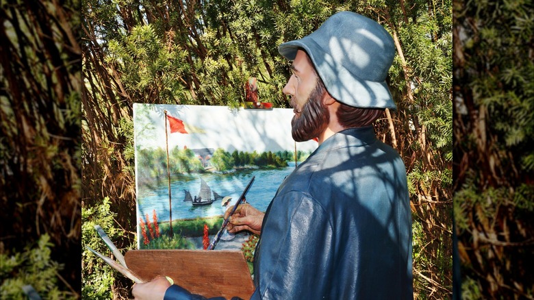 Sculpture of Painter at grounds for sculpture NJ