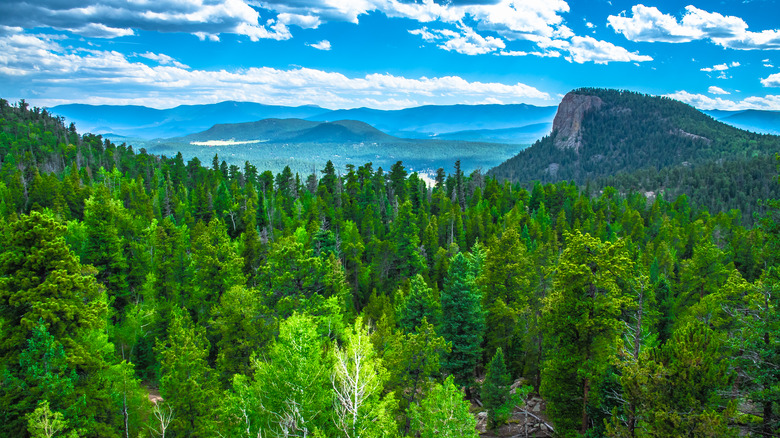 views of mountains at staunton state park in Colorado