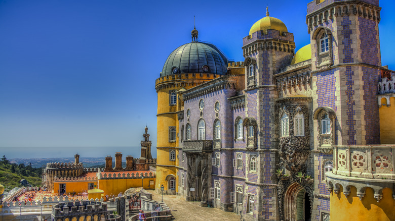 Pena National Palace under blue skies