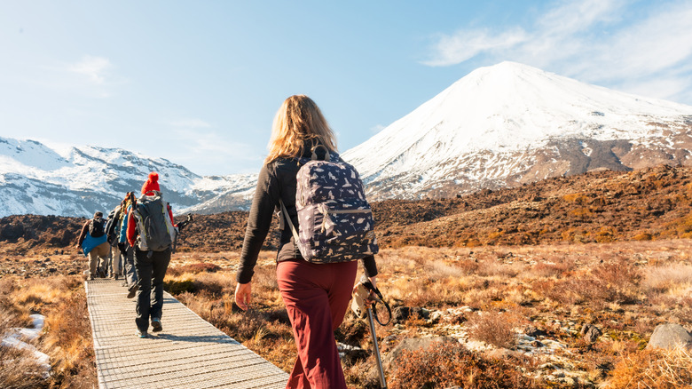 hiking at Tongariro National Park