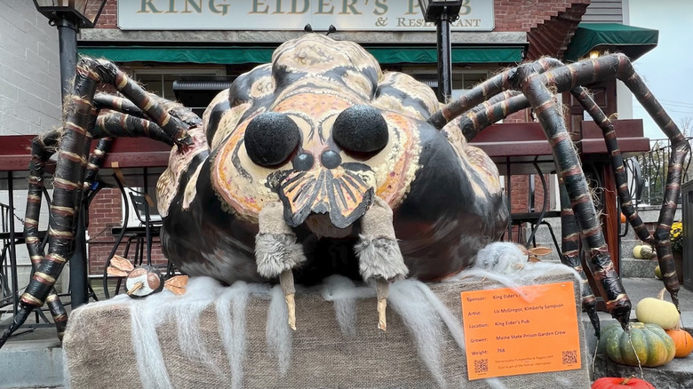 Pumpkin sculpture at Damariscotta Pumpkinfest