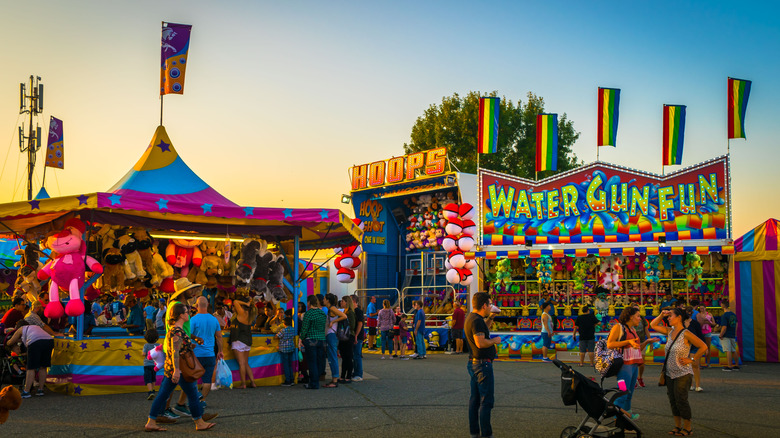 Carnival rides at Big E