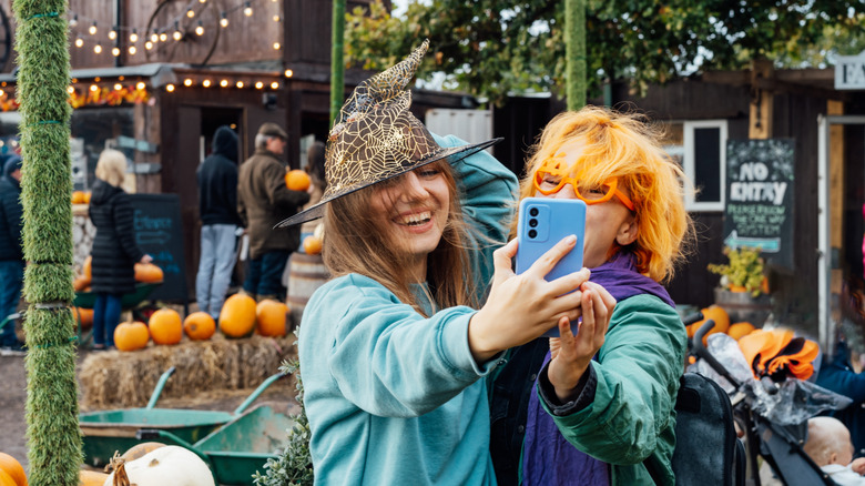 Couple during fall festival