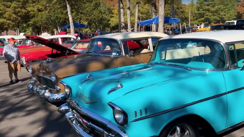 Classic cars at fall festival