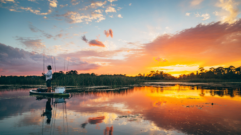 man fishing in Florida