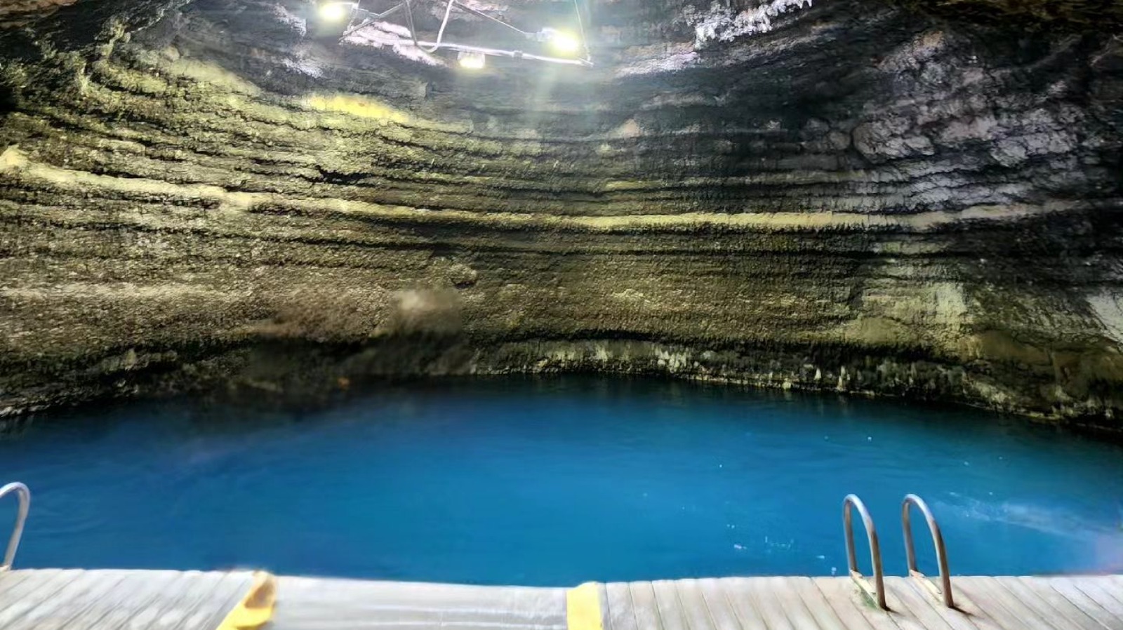 The Homestead Crater is the most unique destination to swim in Utah