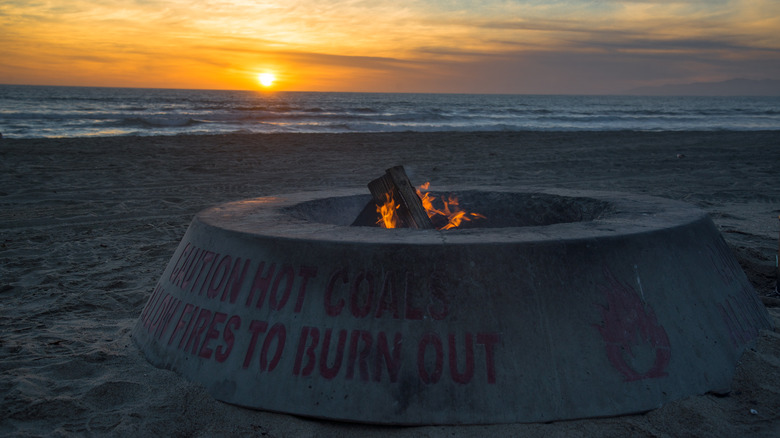 Bonfire at Dockweiler Beach 