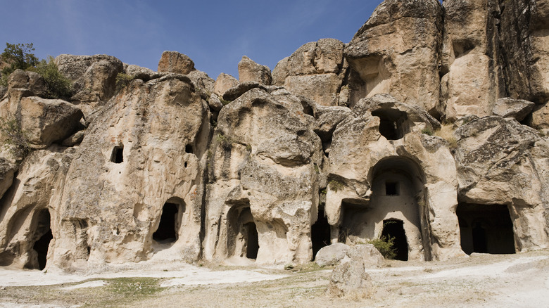 ancient stone house caves