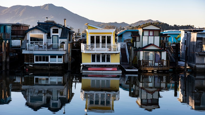 Floating houses in Sausalito