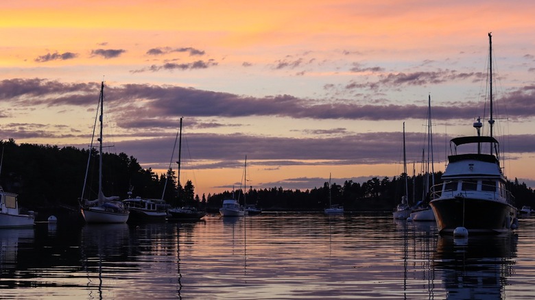 Boats on Boothbay Harbor