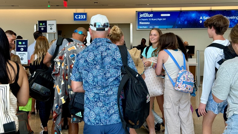 Crowd at Orlando International Airport