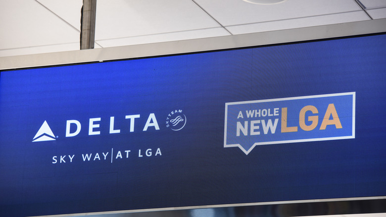 The Delta sign at LGA Airport