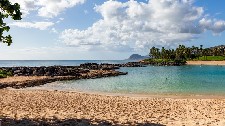 swimming lagoon in kapolei, oahu, hawaii