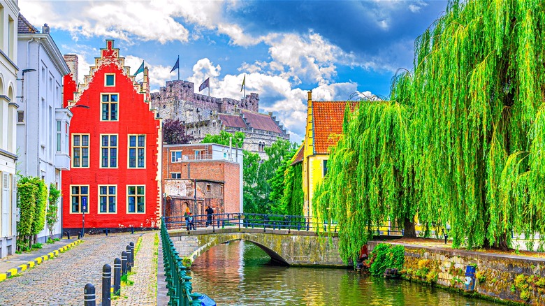 Buildings and river in Ghent