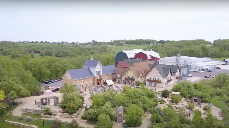 Overhead view of New Glarus Brewery