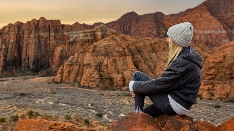 Woman at Snow Canyon State Park in Utah