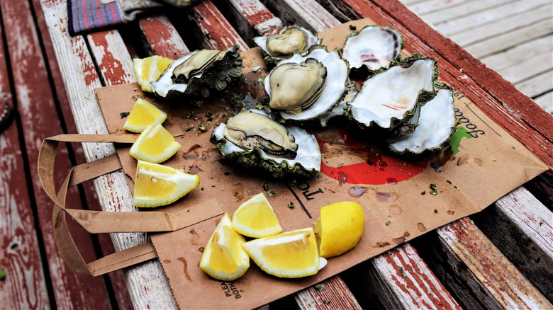 Raw Hood Canal oysters