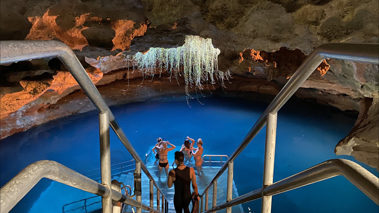 Snorkelers in Devil's Den