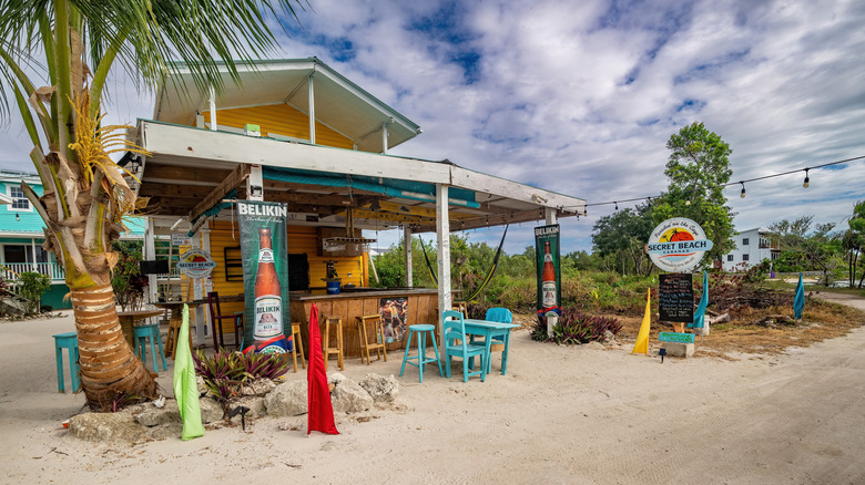 beach bar in Belize