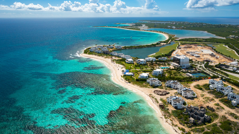 aerial view of Anguilla