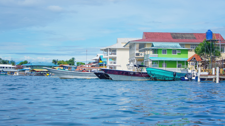 boats docked in Panama town