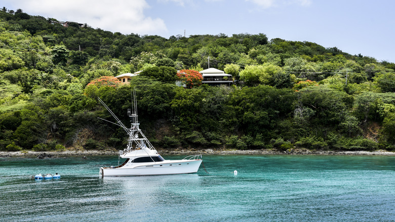 white boat off Culebra coast