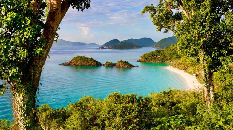 hidden beach on St. John