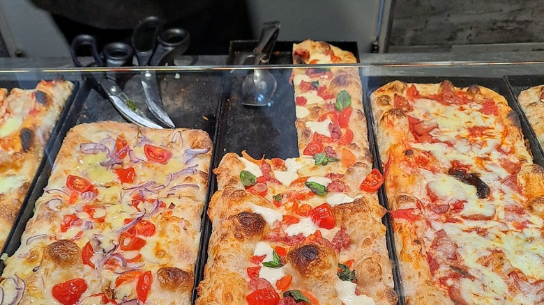 sliced pizza sold in Italy