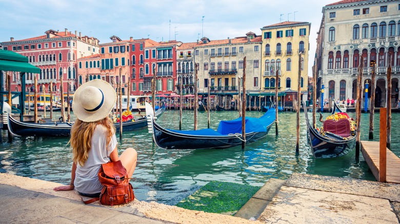 Italy visitor enjoying Venice scenery