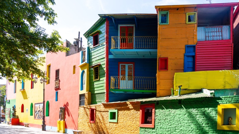 Row of colorful houses in Buenos Aires